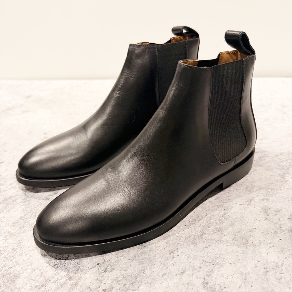 NEW EVERLANE New Modern Chelsea Boot black Italian leather ankle booties 8.5 - Picture 2 of 9
